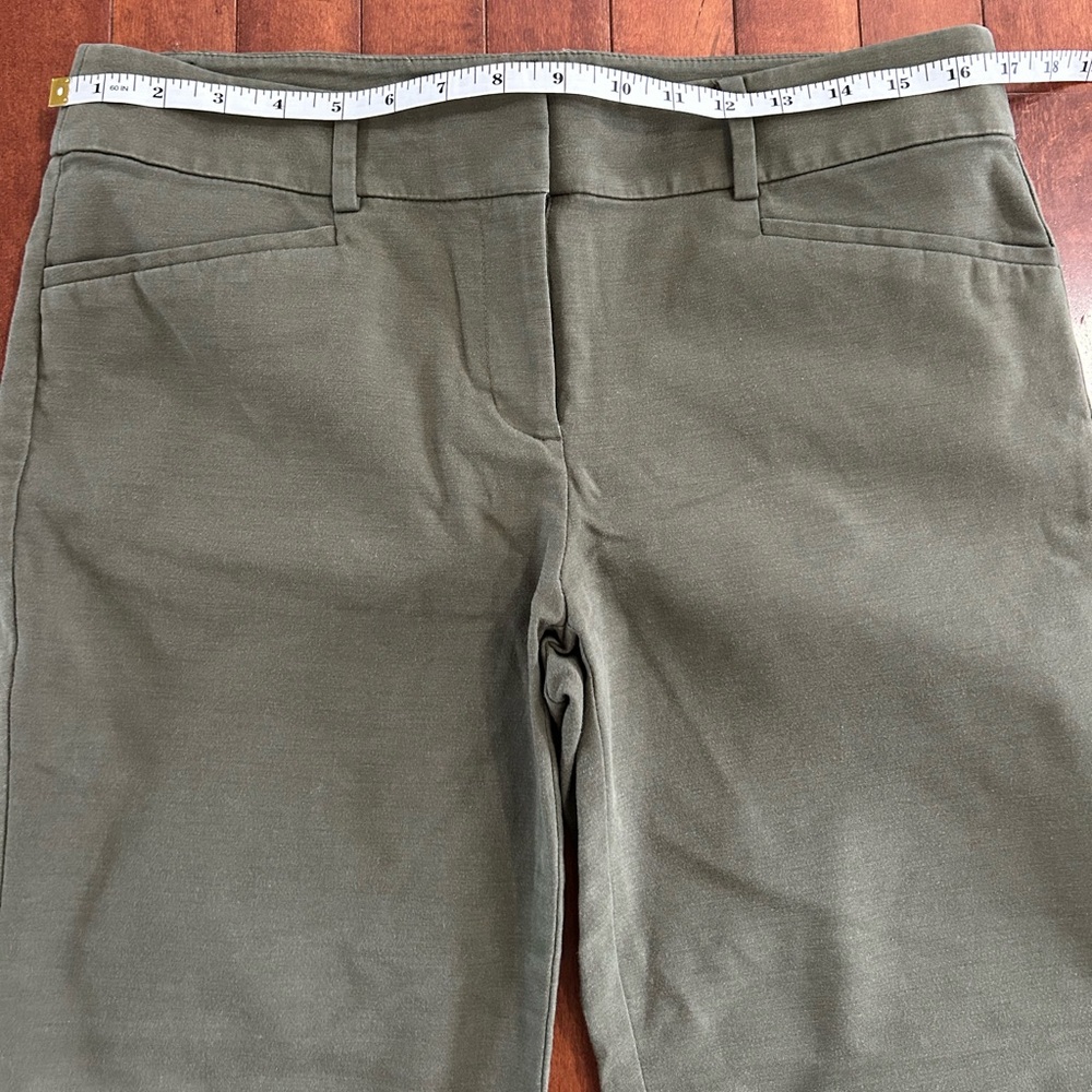 LOFT The Riviera Pant Marisa Olive Green Capri Pants Size 6 - Picture 5 of 10
